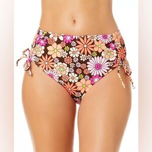 Salt + Cove Juniors Morning Grace Rouched High Waist  Bikini Bottoms (S)